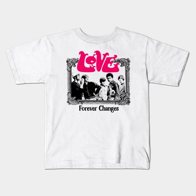 Love // Retro 60s Style Fan Art Design Kids T-Shirt by DankFutura